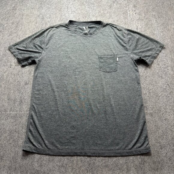 Vuori Tradewind Performance T-Shirt Men XL Gray Stretch Crew Neck Pocket b145 - Picture 1 of 13